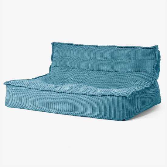 Oliver Gulvsofa Saccosekk - Kordfløyel Turkis 02