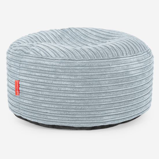 Ottoman Puff med Serveringsbrett - Kordfløyel Babyblå - 02