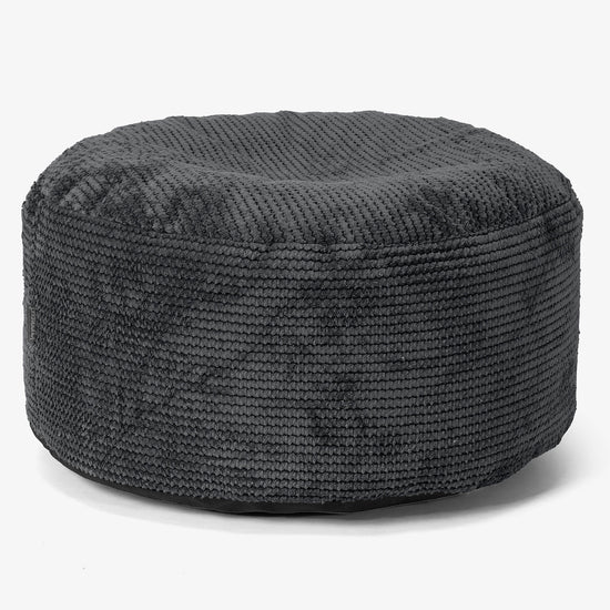 Ottoman Puff med Serveringsbrett - Pom-pom Svart - 02