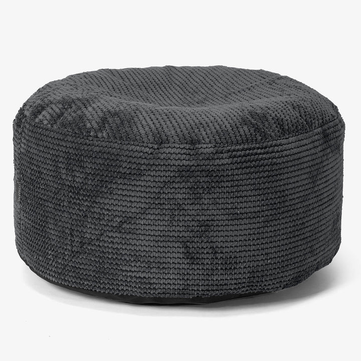 Ottoman Puff med Serveringsbrett - Pom-pom Svart - 02