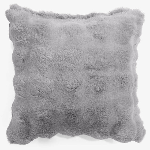 Putetrekk 47 x 47cm - Falsk Pels Boble Grå 01