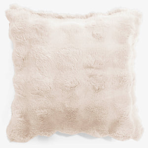 Putetrekk 47 x 47cm - Falsk Pels Boble Krem