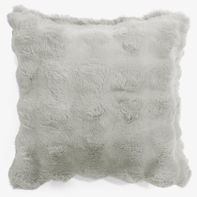 Putetrekk 47 x 47cm - Falsk Pels Boble Salviegrønn 01