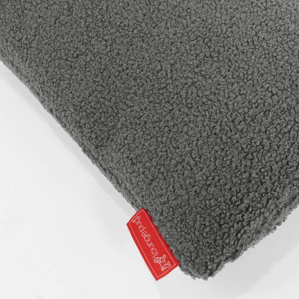 Rektangulær Putetrekk 35 x 50cm - Bouclé Grå Fabric Close-up Image
