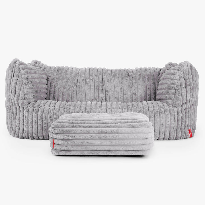 Ruben Sakkosekk Sofa - Ultrabehagelig Kord Grå 02
