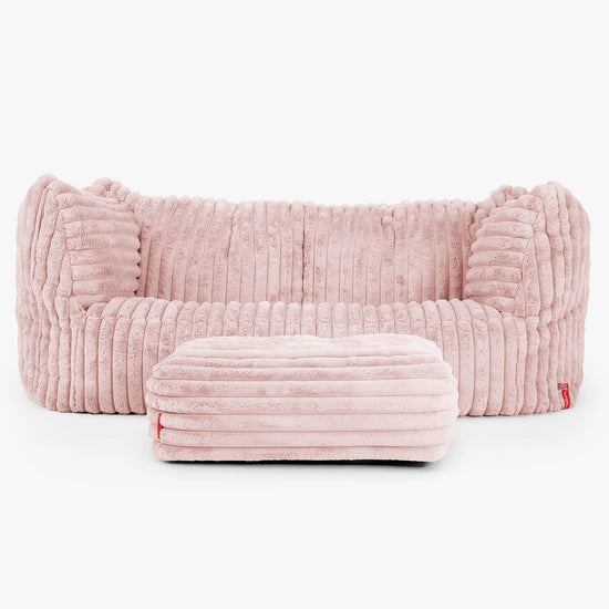 Ruben Sakkosekk Sofa - Ultrabehagelig Kord Støvete Rosa 02
