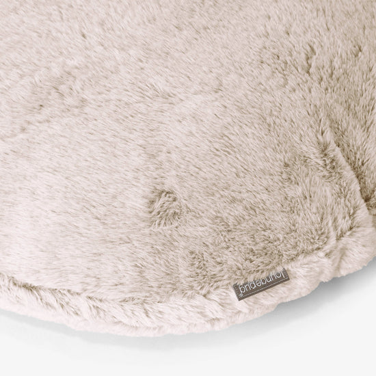 Rund Putetrekk 50cm - Kanin-fuskepels Gyllenbrun 02