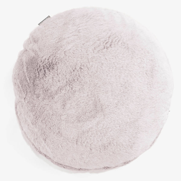 Rund Putetrekk 50cm - Kanin-fuskepels Støvete Rosa 01