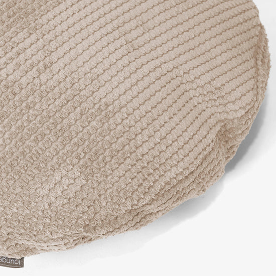 Rund Putetrekk 50cm - Pom-pom Elfenben 02