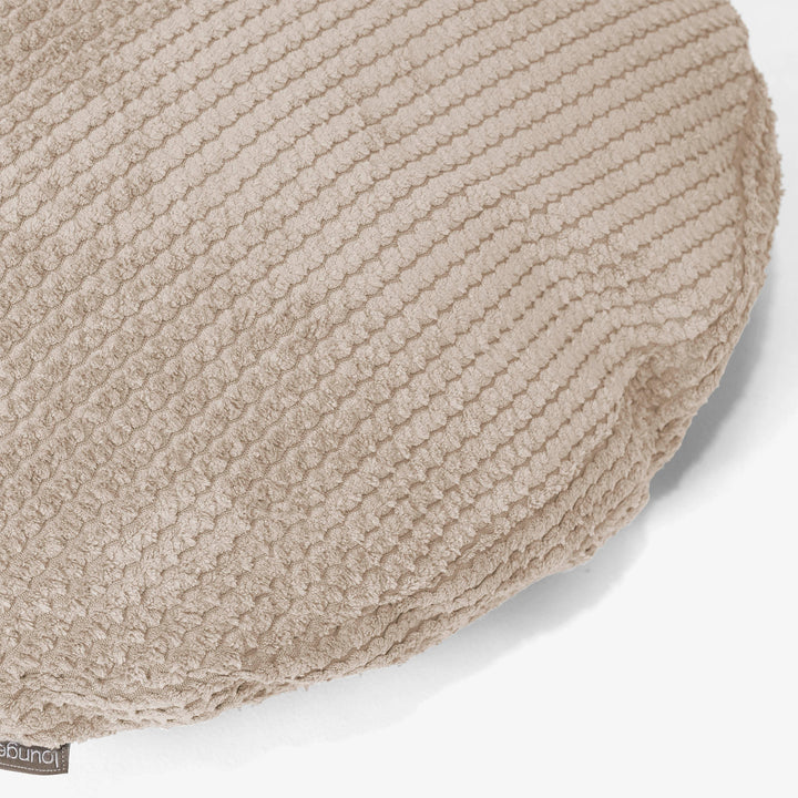 Rund Putetrekk 50cm - Pom-pom Elfenben 02