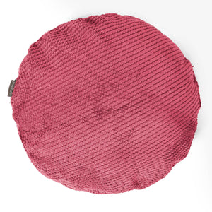 Rund Putetrekk 50cm - Pom-pom Pastellrød