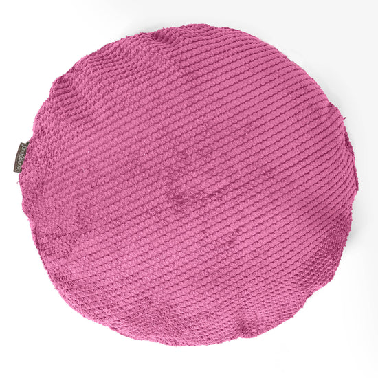 Rund Putetrekk 50cm - Pom-pom Rosa 01