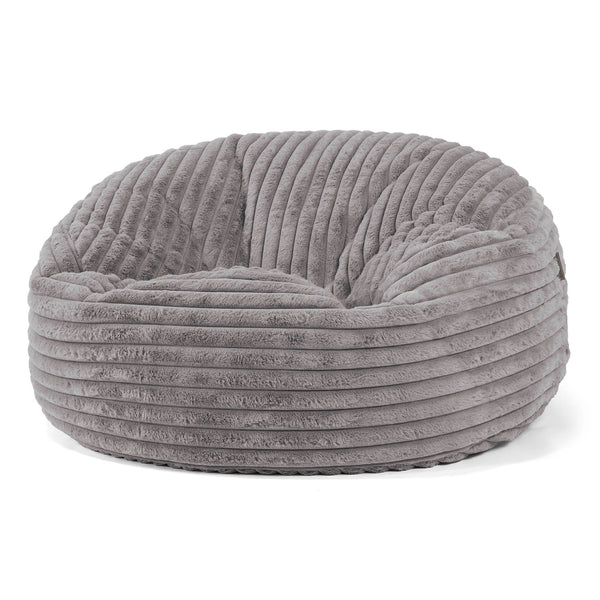 Saccosekk Sofa 'Mammut' - Ultrabehagelig Kord Grå 01