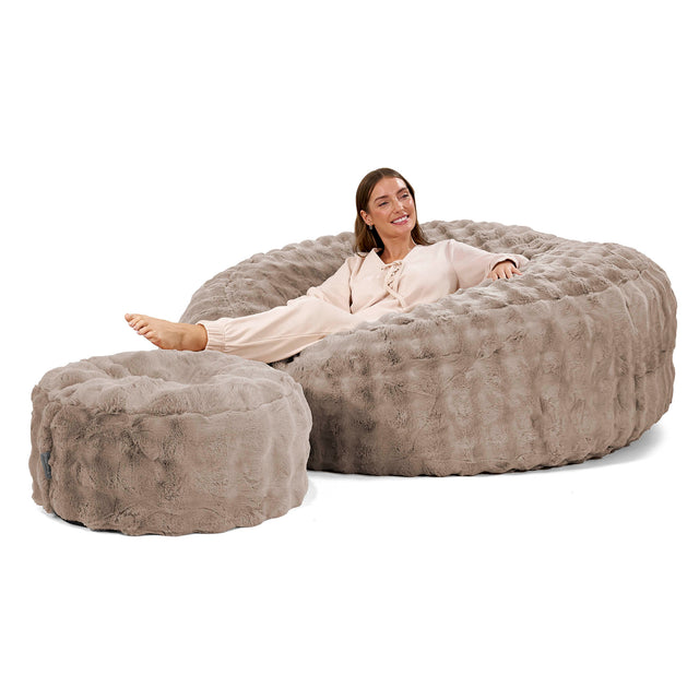 Sakkosekk Sofa 'Mega-Mammut' - Falsk Pels Boble Mink