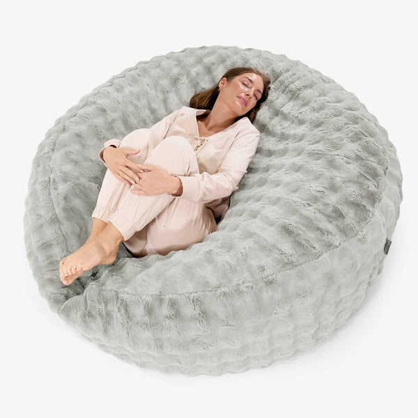 Sakkosekk Sofa 'Mega-Mammut' - Falsk Pels Boble Salviegrønn