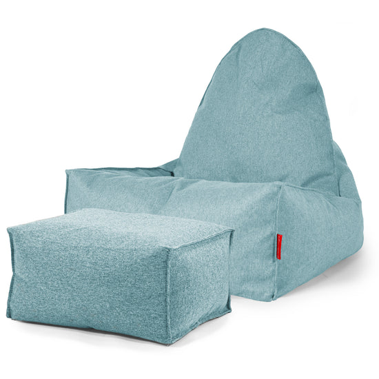 Scandi Lounge Saccosekk-stol - Interalli Ull Aqua 02