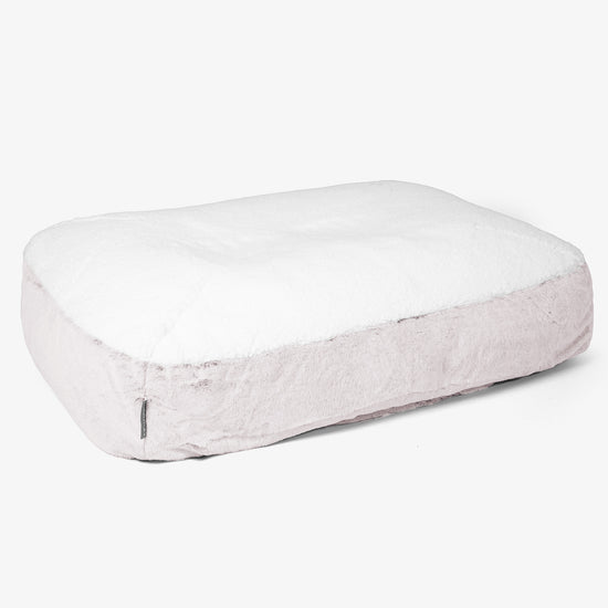 Sloucher Large-hundeseng - Kanin-fuskepels Støvete Rosa 01