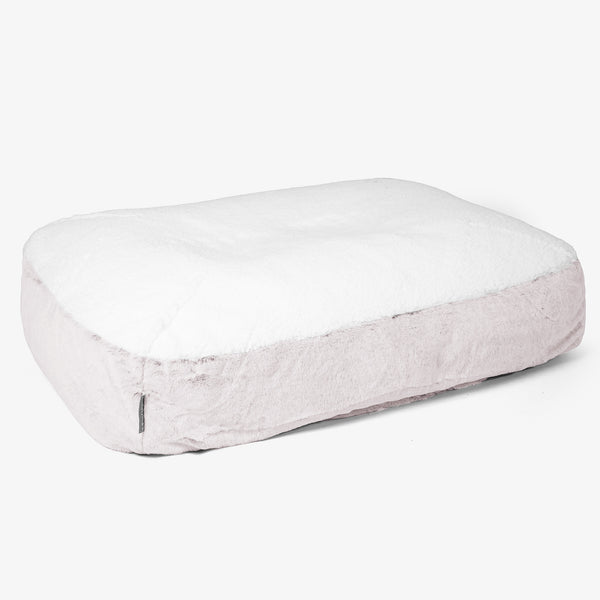 Sloucher Large-hundeseng - Kanin-fuskepels Støvete Rosa 01
