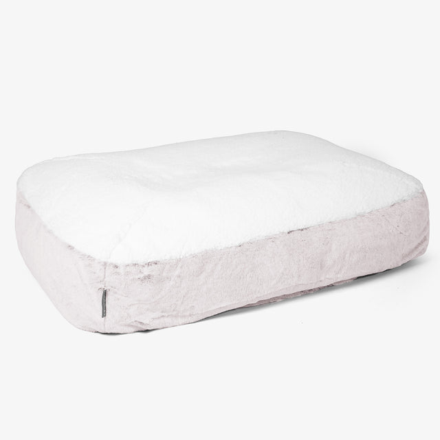 Sloucher Large-hundeseng - Kanin-fuskepels Støvete Rosa 01