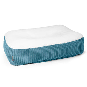 Sloucher Large-hundeseng - Sherpa & Kordfløyel Turkis