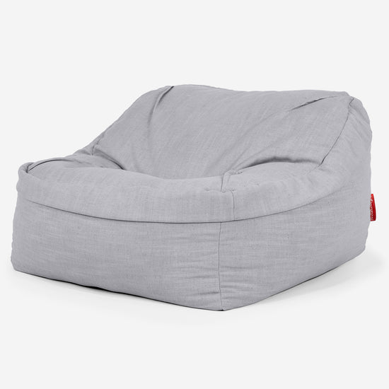 Sloucher Sakkosekk - Linen Look Sølv 01