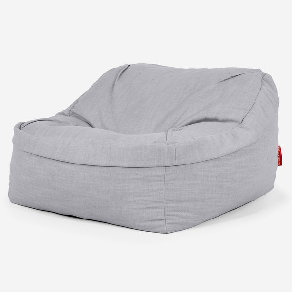 Sloucher Sakkosekk - Linen Look Sølv 01