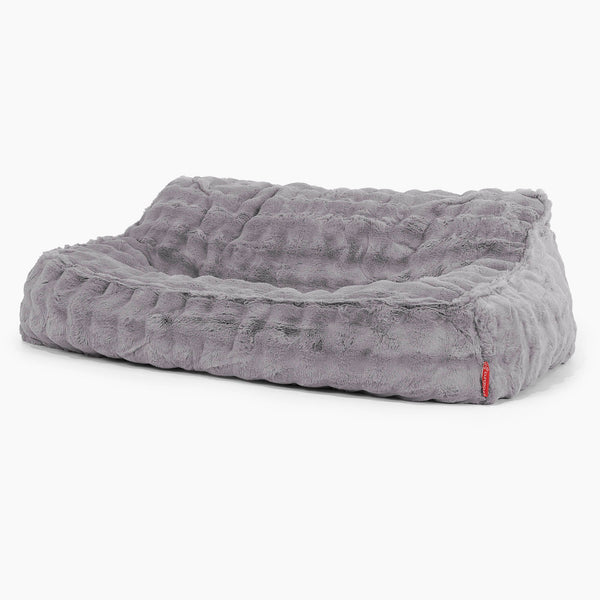 Sloucher Sakkosekk Sofa - Falsk Pels Boble Grå 01