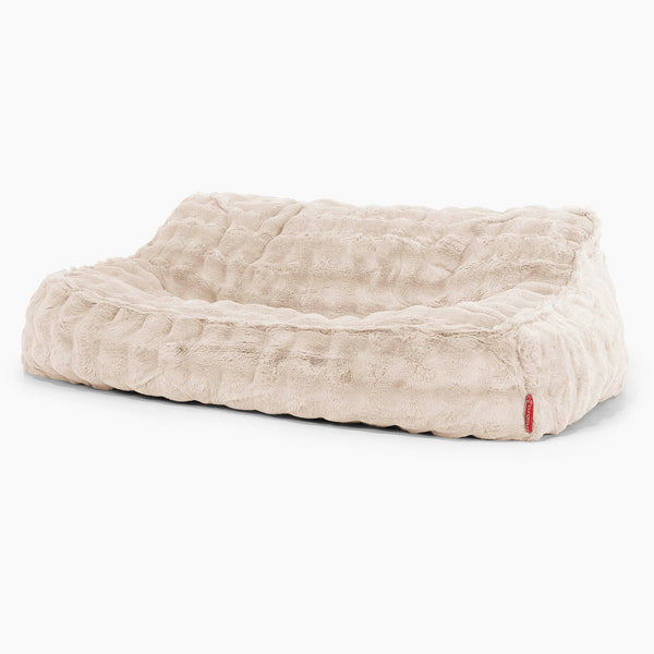 Sloucher Sakkosekk Sofa - Falsk Pels Boble Krem 01