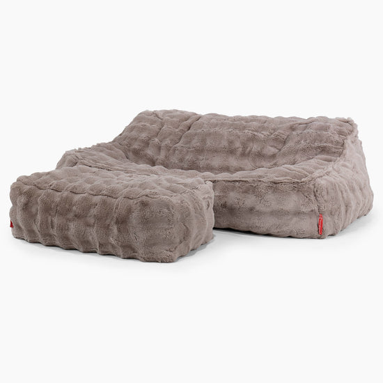 Sloucher Sakkosekk Sofa - Falsk Pels Boble Mink 03