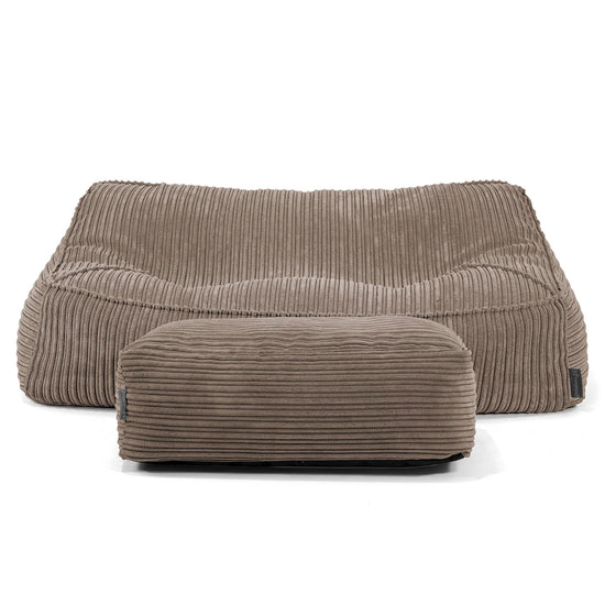 Sloucher Sakkosekk Sofa - Kordfløyel Duegrå 02