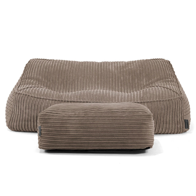 Sloucher Sakkosekk Sofa - Kordfløyel Duegrå 02
