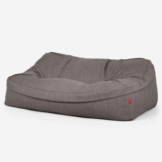 Sloucher Sakkosekk Sofa - Linen Look Skifergrå 01