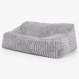 Sloucher Sakkosekk Sofa - Ultrabehagelig Kord Grå
