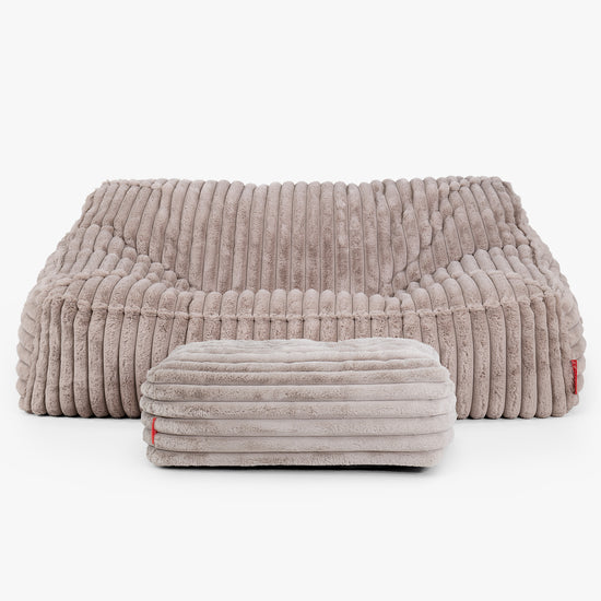 Sloucher Sakkosekk Sofa - Ultrabehagelig Kord Mink 03