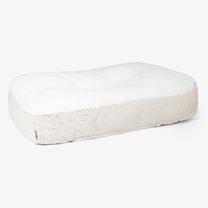 Sloucher XL-hundeseng - Kanin-fuskepels Hvit