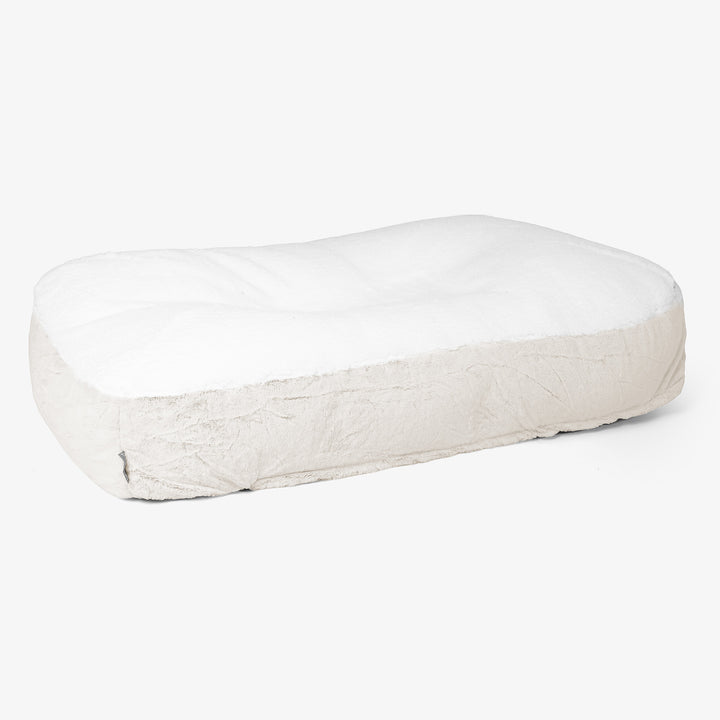 Sloucher XL-hundeseng - Kanin-fuskepels Hvit 01