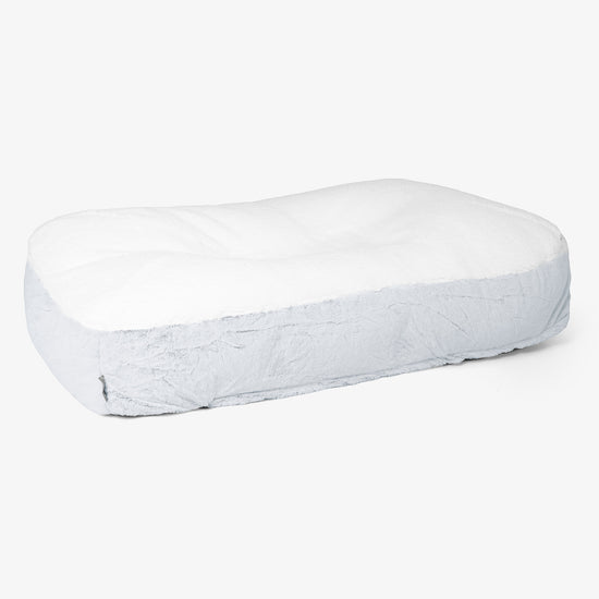 Sloucher XL-hundeseng - Kanin-fuskepels Støvete Blå 01