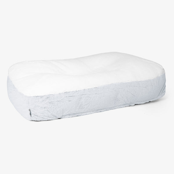 Sloucher XL-hundeseng - Kanin-fuskepels Støvete Blå 01