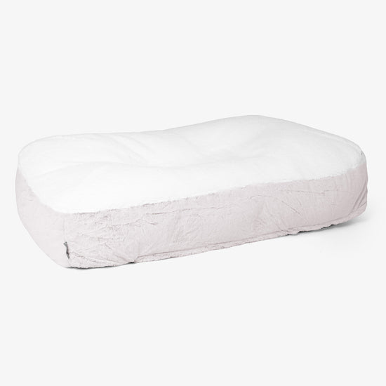 Sloucher XL-hundeseng - Kanin-fuskepels Støvete Rosa 01