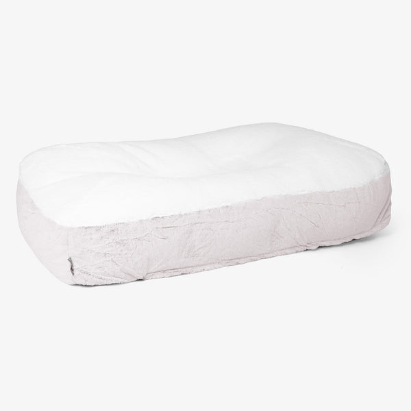Sloucher XL-hundeseng - Kanin-fuskepels Støvete Rosa 01
