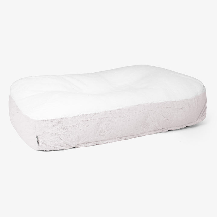 Sloucher XL-hundeseng - Kanin-fuskepels Støvete Rosa 01