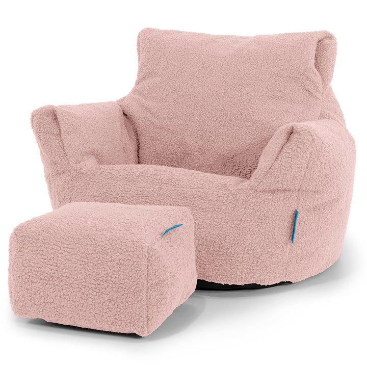 Småbarnestol Saccosekk 1-3 år - Bouclé Rosa 02