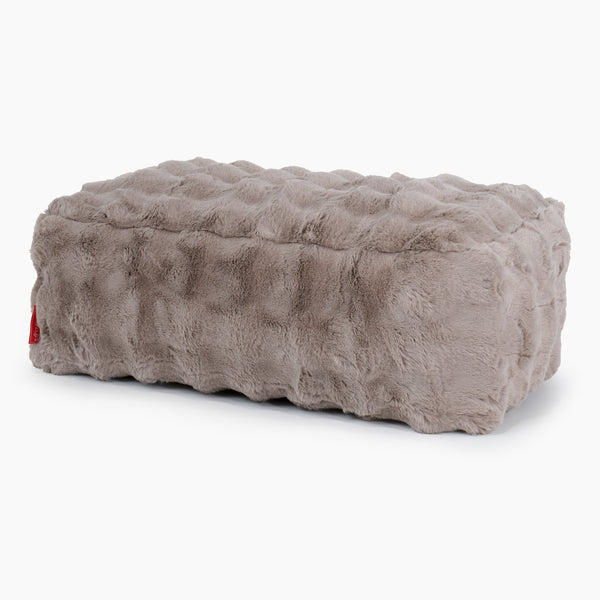 Stor Fotskammel - Falsk Pels Boble Mink 01