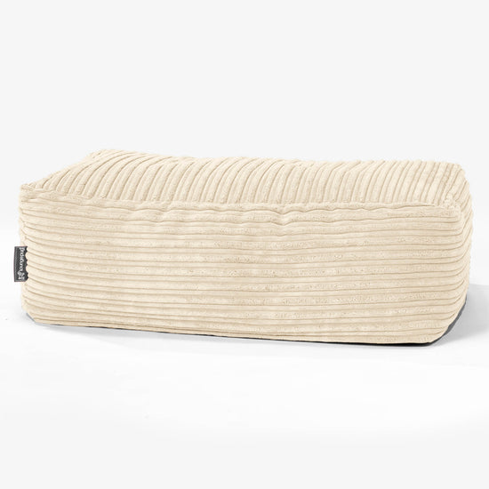 Stor Fotskammel - Kordfløyel Krem 01