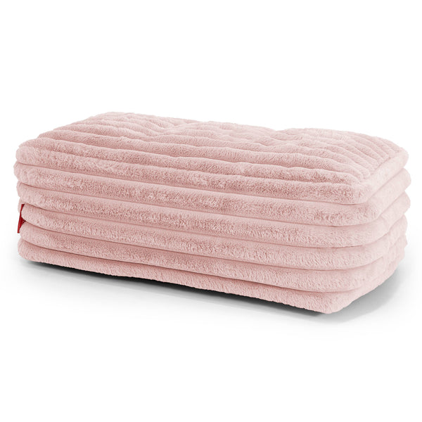 Stor Fotskammel - Ultrabehagelig Kord Støvete Rosa 01
