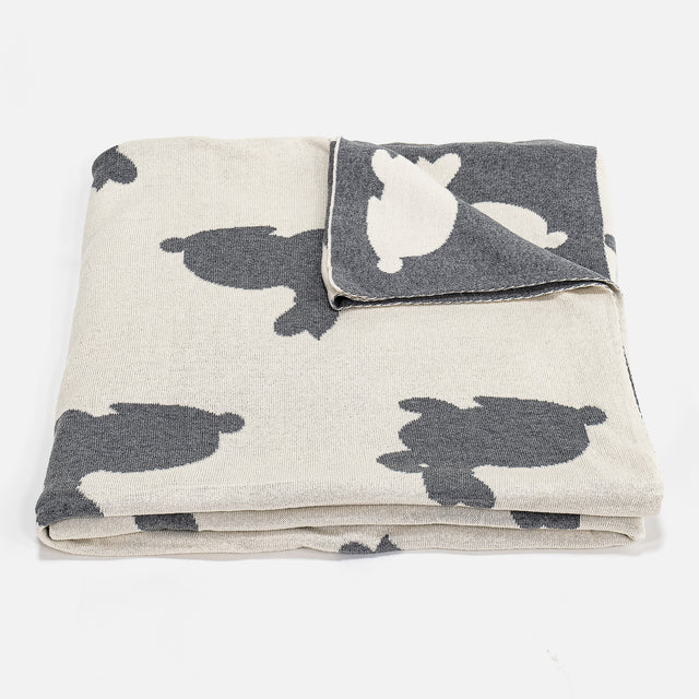 Sofa Pledd / Teppe Barn - Strikket Kanin 04