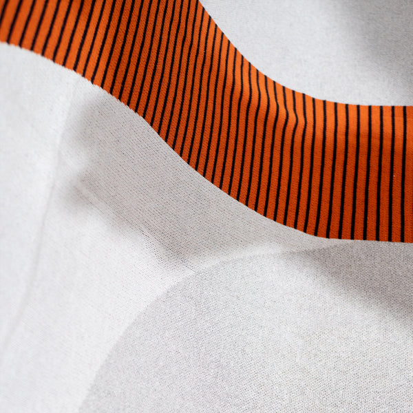 Sofa Pledd / Teppe - Strikket Abstrakt Fargeblokk Oransje Fabric Close-up Image