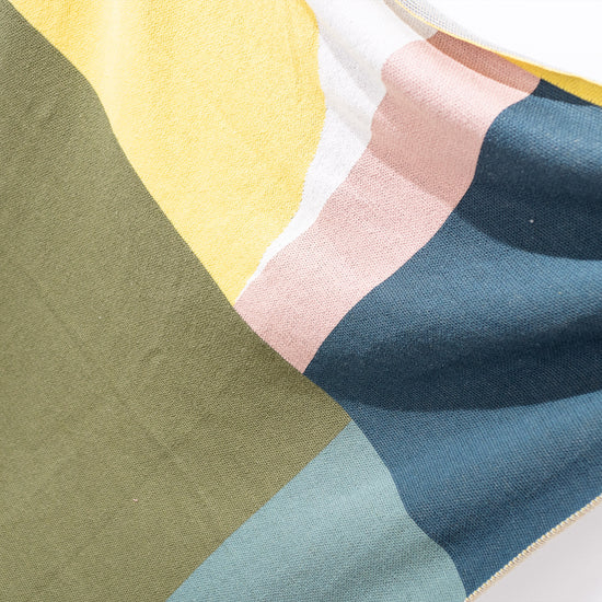 Sofa Pledd / Teppe - Strikket Geometrisk Fargeblokk Grønn 02