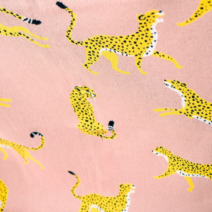 Sofa Pledd / Teppe - Strikket Gepard Rosa 02