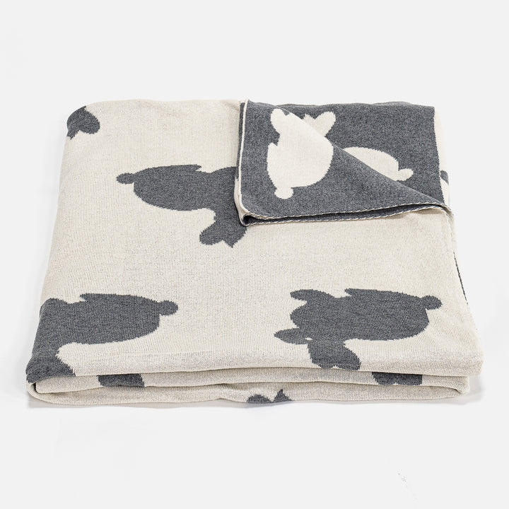 Sofa Pledd / Teppe - Strikket Kanin 04